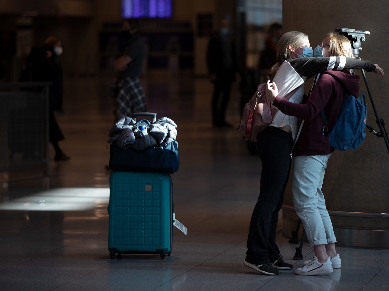 Powitaniom na lotnisku w Bostonie nie było końca