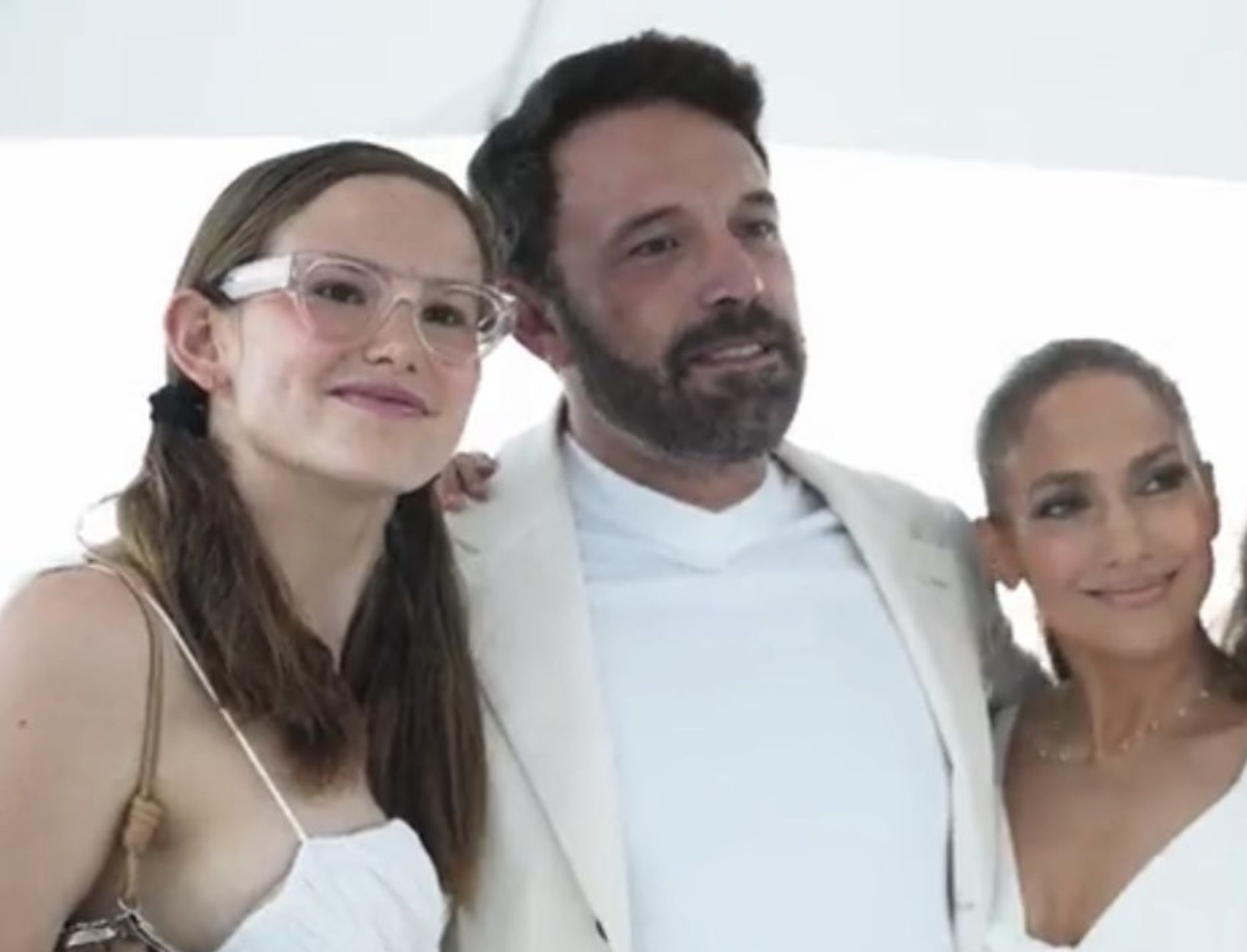Ben Affleck z Violet i Jennifer Lopez