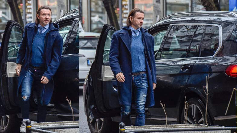 Radosław Majdan odbiera Małgorzatę Rozenek sprzed studia "DD TVN"