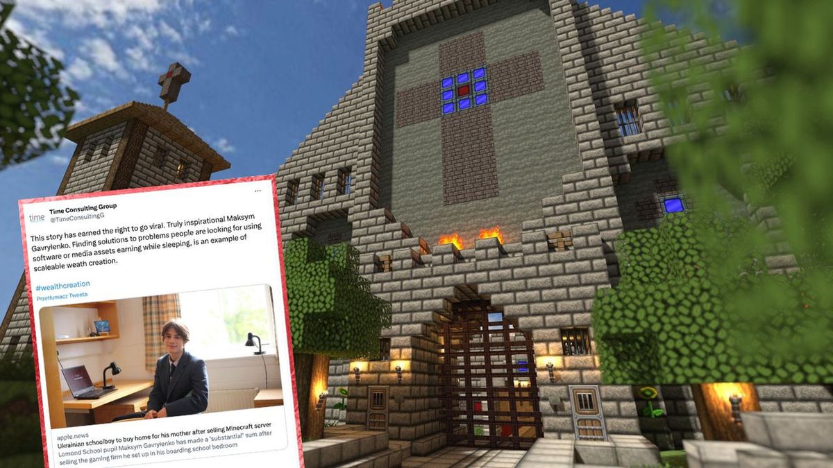 Nastolatek za sprzedaż serwera Minecrafta kupił mamie dom