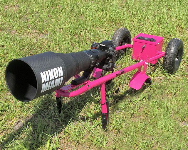 Niesamowity rig do obiektywu Nikkor 800 mm powstał z wózka na meble 2