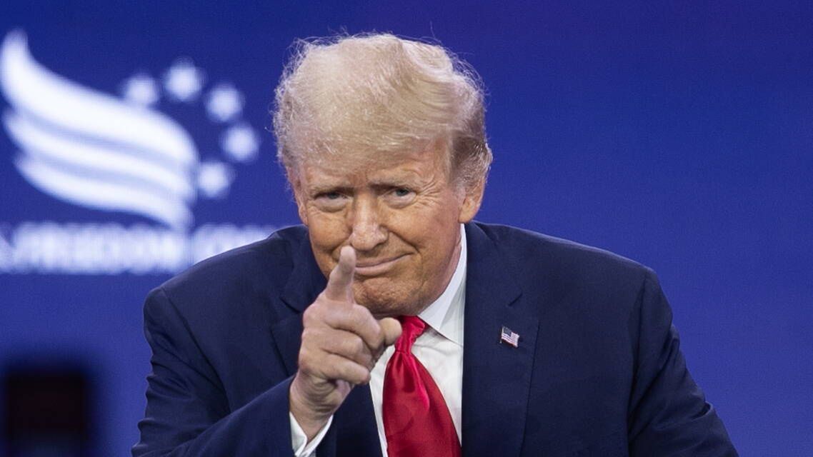 Former US President and 2024 Republican presidential candidate Donald J. Trump
epa10710307 Former US President and 2024 Republican presidential candidate Donald J. Trump delivers remarks at the Faith and Freedom Coalition's Road to Majority Policy Conference, in Washington, DC, USA, 24 June 2023. The conservative conference provides a platform for a large field of contenders vying for the 2024 Republican presidential nomination.  EPA/MICHAEL REYNOLDS 
Dostawca: PAP/EPA.
MICHAEL REYNOLDS