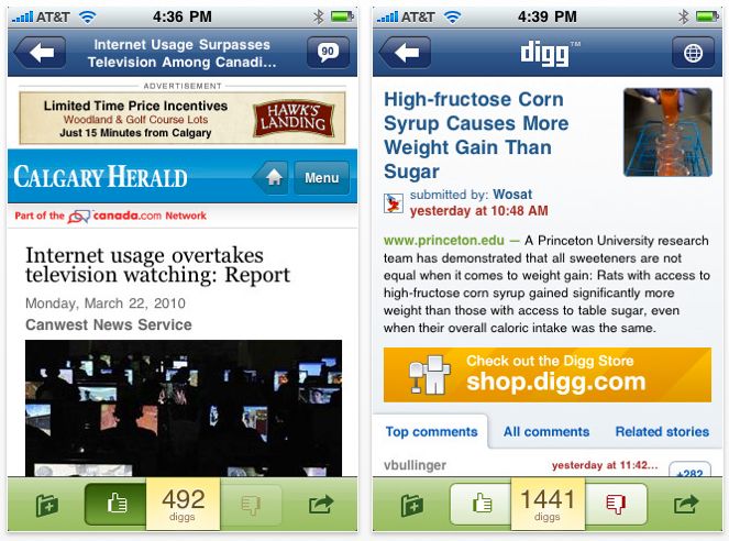 Aplikacja Digg na iPhone'a już w App Store (aktualizacja) 3