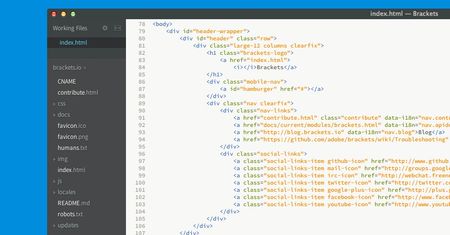 Brackets 1.10 - edytor tekstu dla programistów ulepszony
