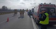 Groźny wypadek na A1. W akcji śmigłowiec LPR