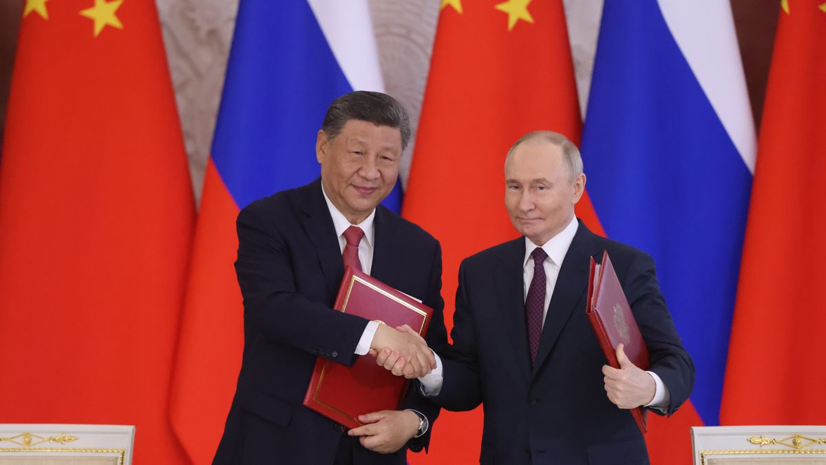 Prezydent Rosji Władimir Putin oraz przywódca Chin Xi Jinping