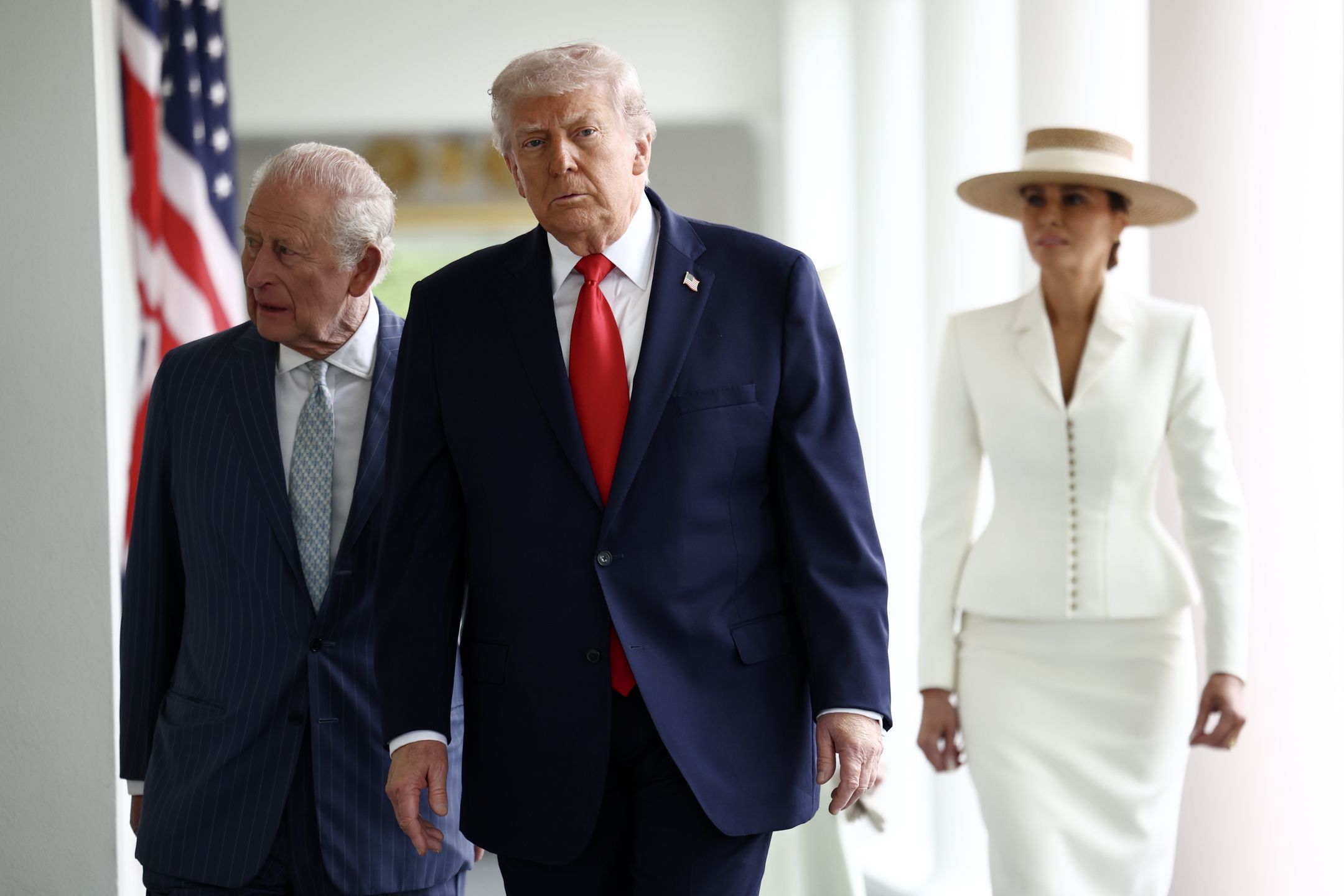 Król Karol III, Donal Trump, Melania Trump