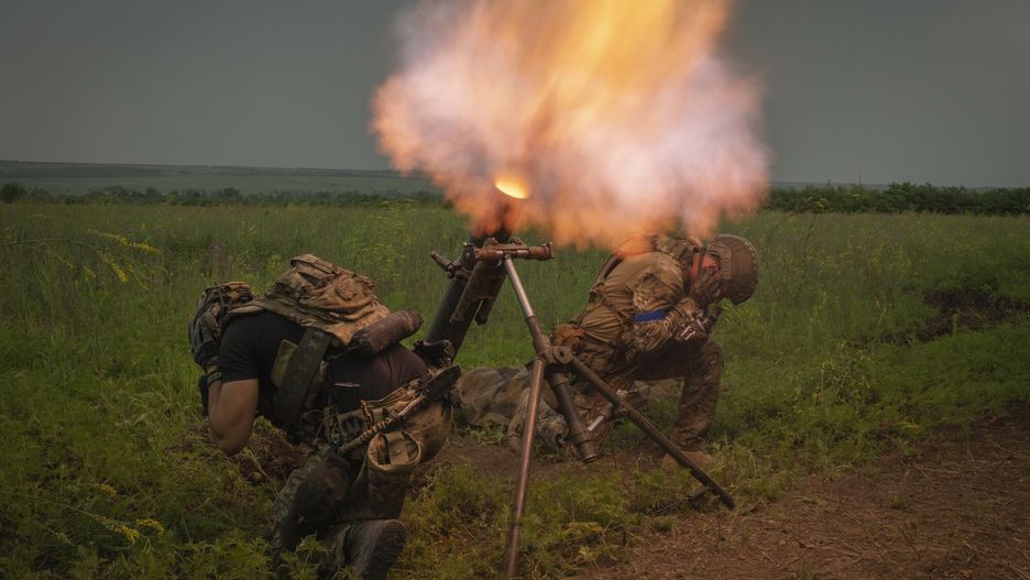 Temporary
Ukrainian soldiers fire toward Russian position on the frontline in Zaporizhzhia region, Ukraine, Saturday, June 24, 2023. (AP Photo/Efrem Lukatsky)
Efrem Lukatsky