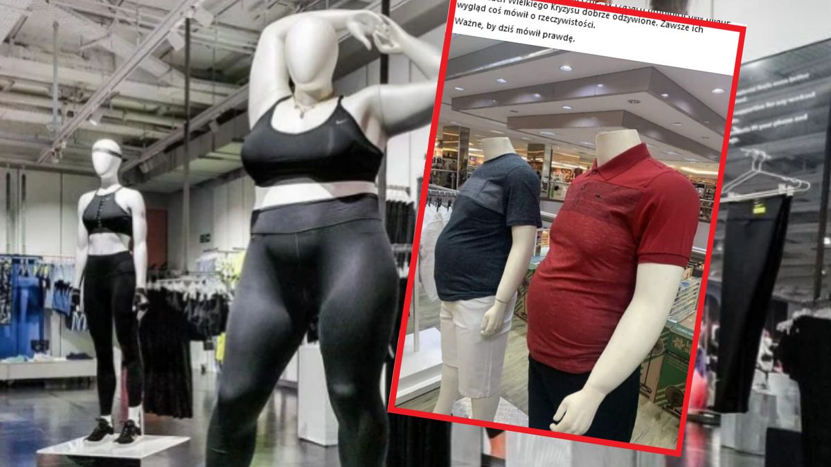 Manekiny plus coraz częściej można zauważyć w sklepach