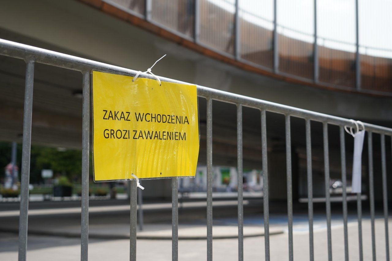 Zamknięta estakada w Chorzowie