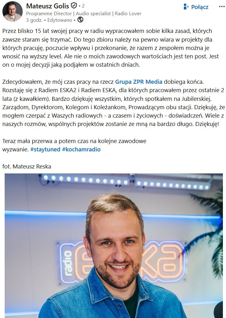 Wpis Mateusza Golisa