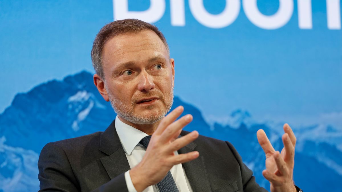 Christian Lindner, Germany's finance minister, during a panel session on the opening day of the World Economic Forum (WEF) in Davos, Switzerland, on Tuesday, Jan. 17, 2023. The annual Davos gathering of political leaders, top executives and celebrities runs from January 16 to 20. Photographer: Stefan Wermuth/Bloomberg via Getty Images