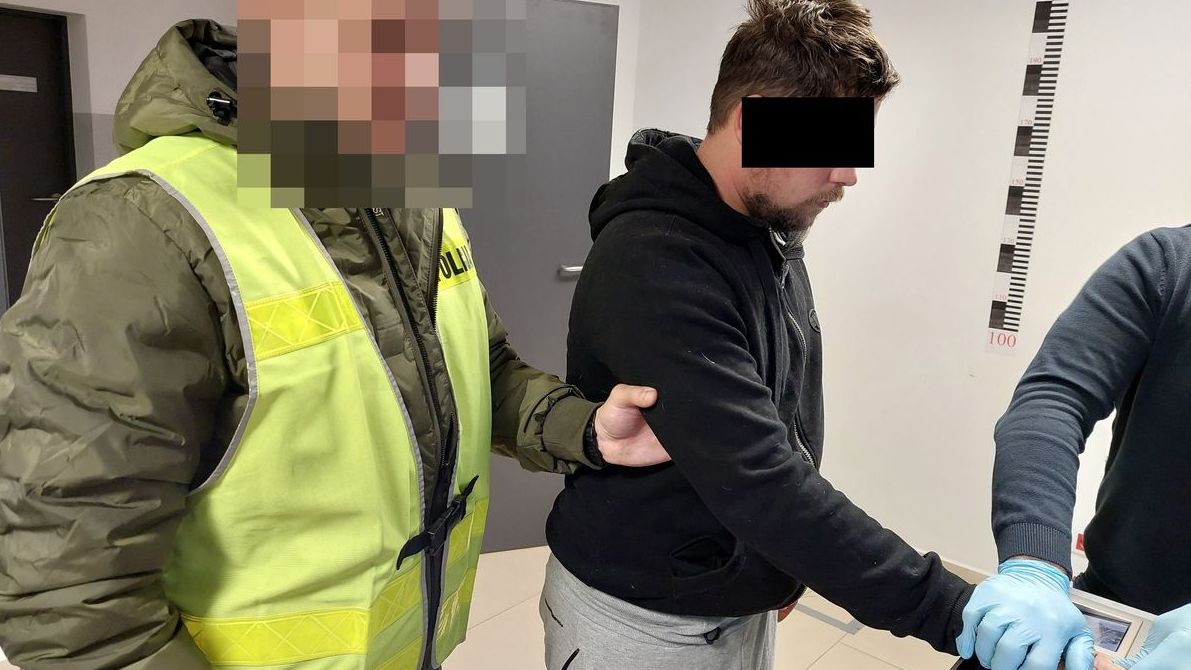 Zatrzymanie mężczyzny.