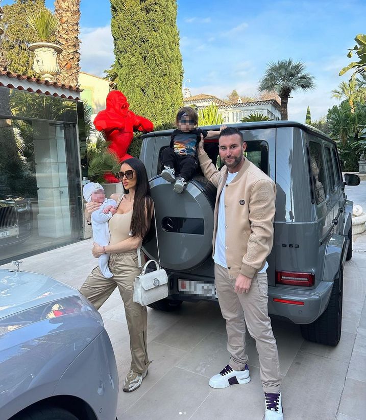 Philipp Plein i Lucia Bartoli z dziećmi