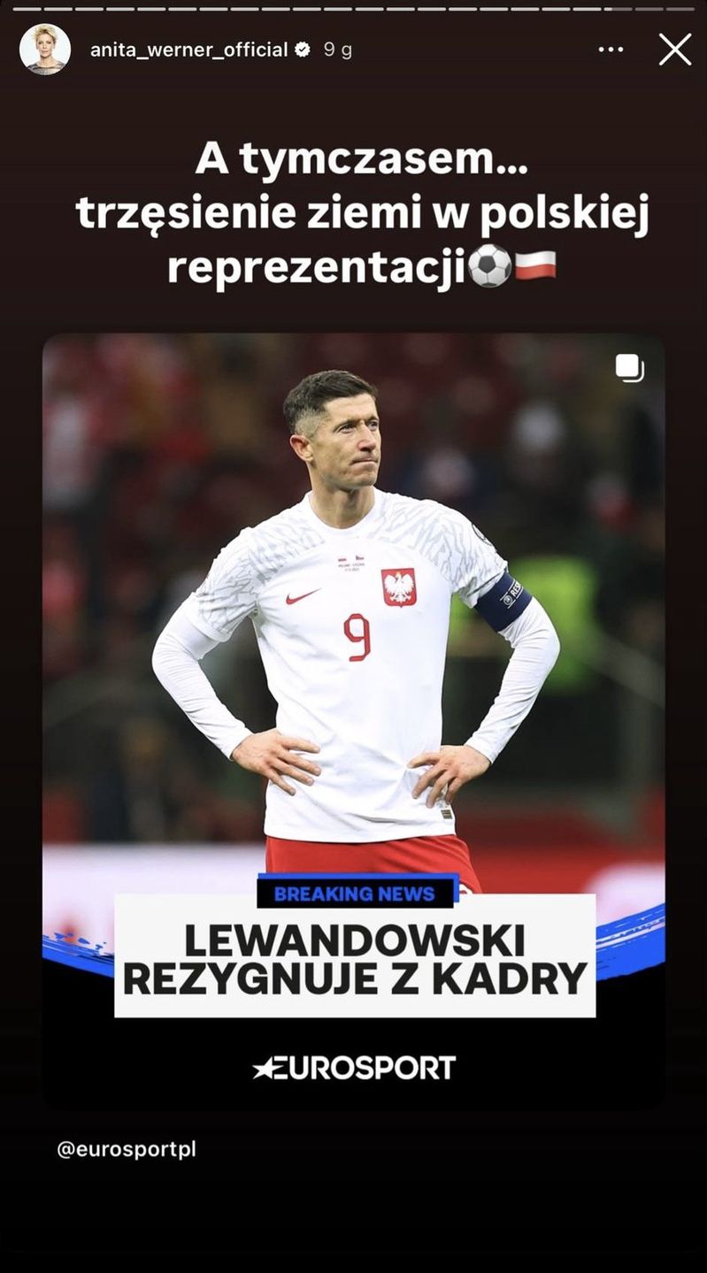Anita Werner reaguje na decyzję Lewandowskiego