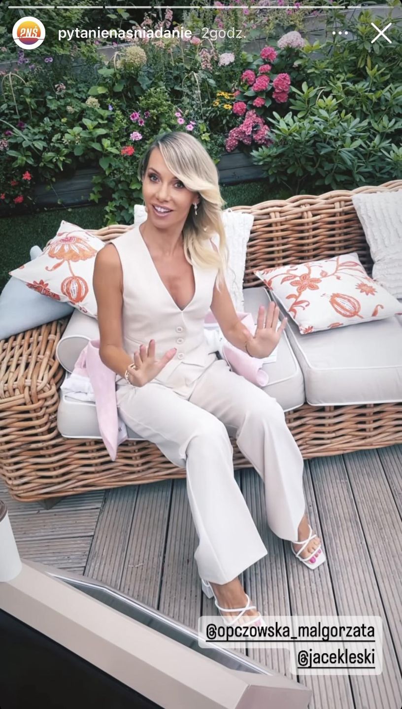 Małgorzata Opczowska w eleganckim zestawie 