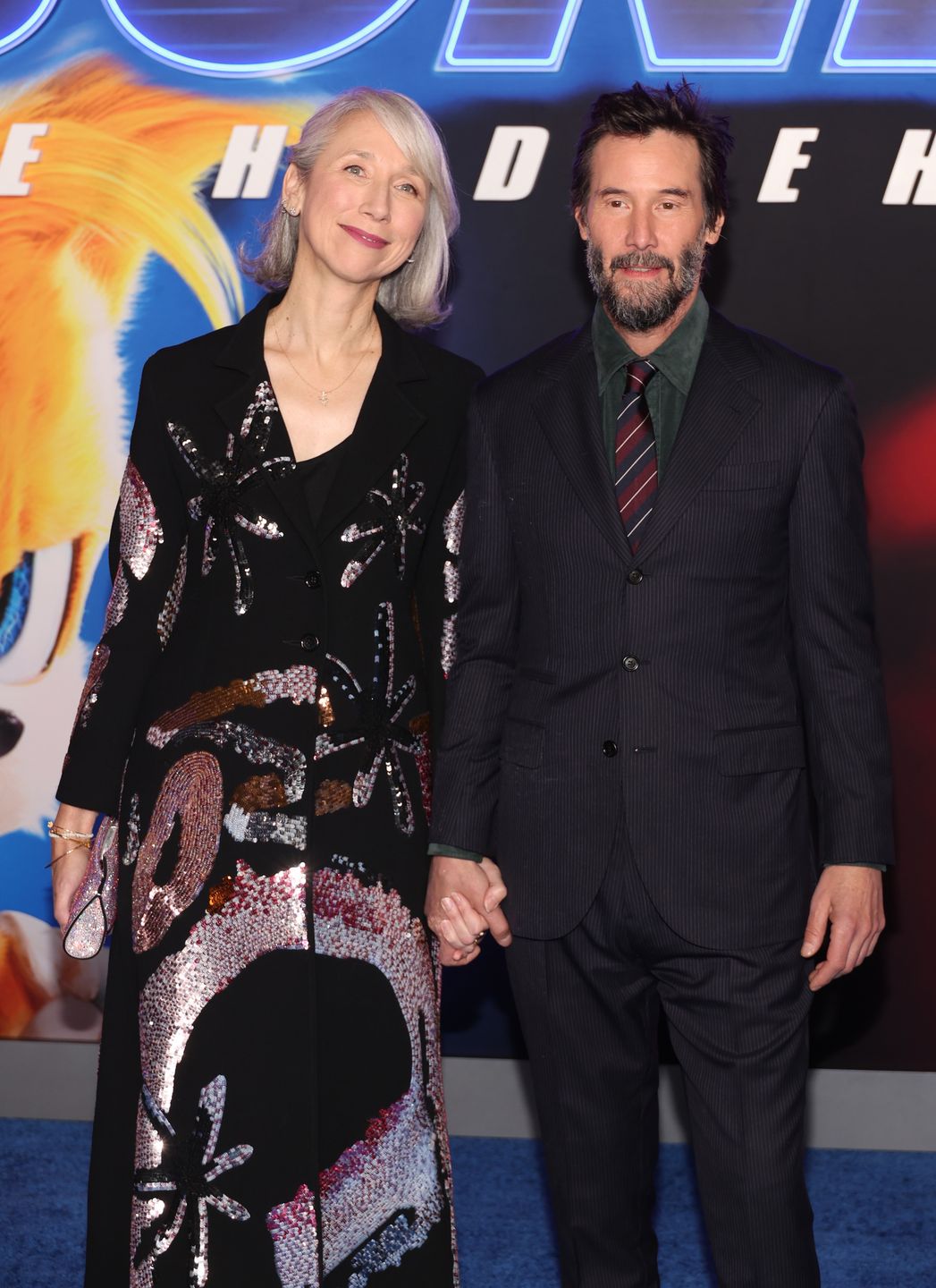 Keanu Reeves z ukochaną razem na ściance