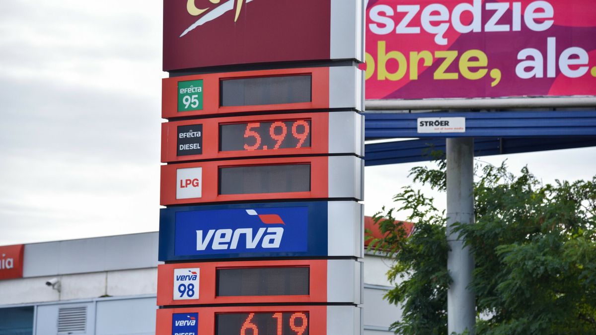 Stock Bart?omiej Magierowski
Fot. Bartlomiej Magierowski/East News. Wroclaw 5.10.2023. Stacja Orlen przy ulicy Klecinskiej. N/z: tablica z cenami, podstawowe paliwo ponizej 6 PLN.
Bartlomiej Magierowski