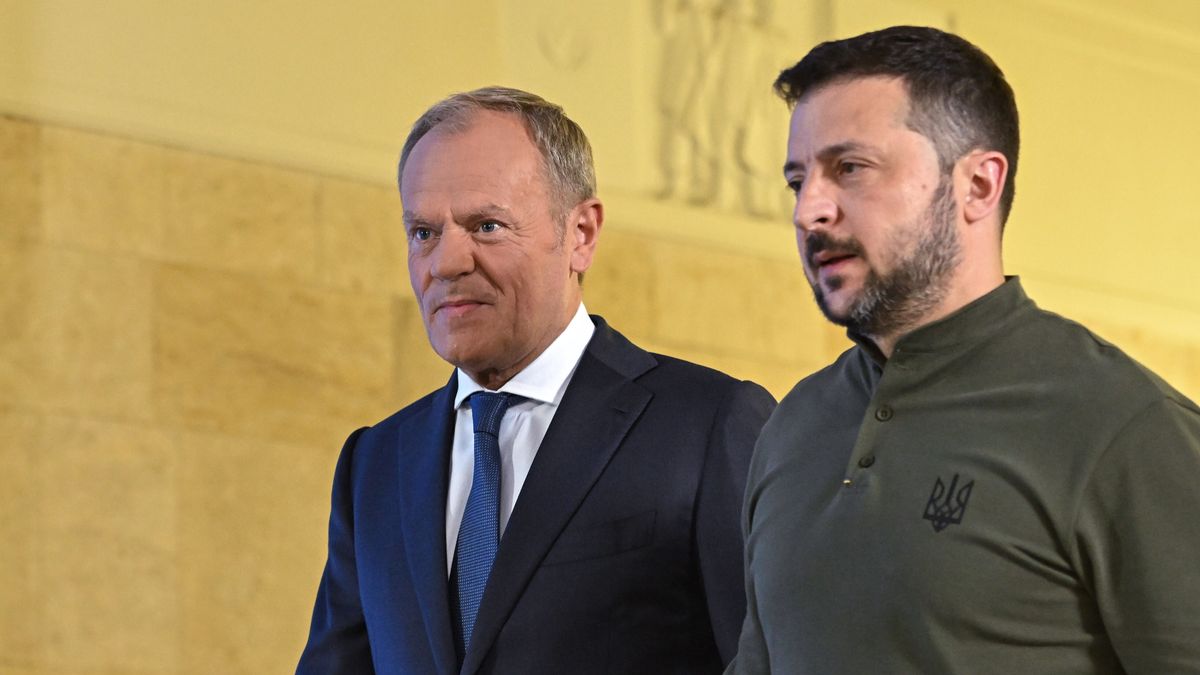Donald Tusk i Wołodymyr Zełenski