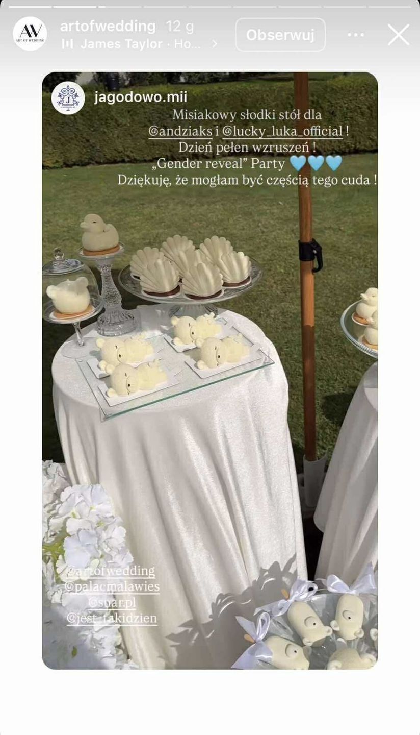 Kulisy gender reveal Andziaks i Luki