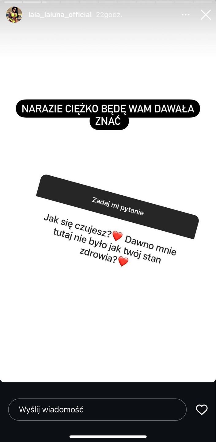 Laluna Unique udzieliła odpowiedzi na temat stanu zdrowia