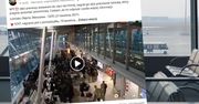 Grupa Żydów tańczy i śpiewa na Lotnisku Chopina. "Naród wybrany"