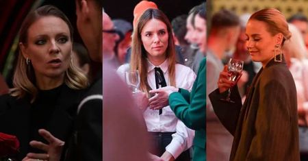Kulisy premiery "Różyczki 2": pochłonięte rozmową Magdalena Boczarska i Anna Czartoryska, racząca się trunkiem Katarzyna Sawczuk... (ZDJĘCIA)