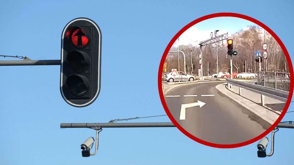 Kierowca miał zamontowaną kamerkę w samochodzie.