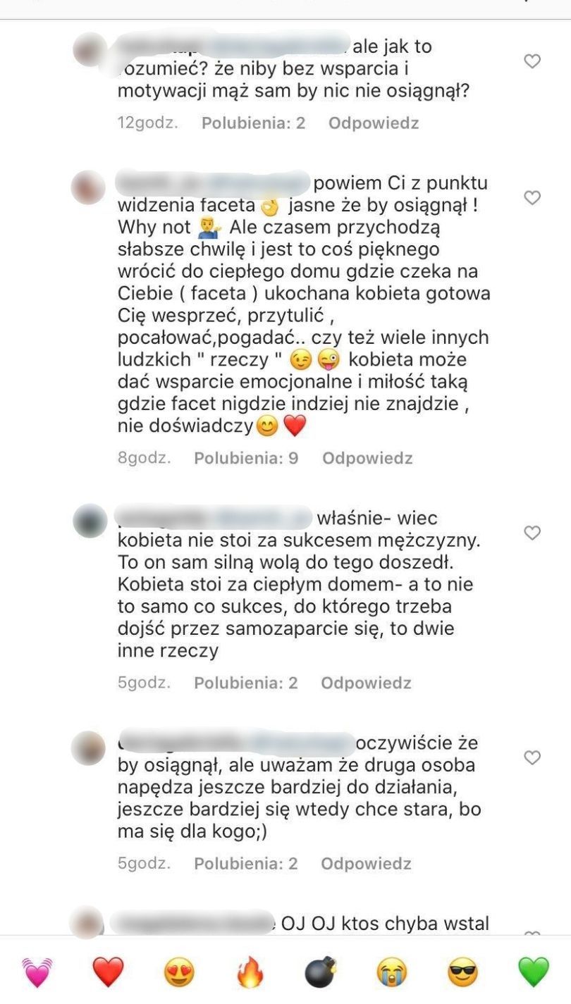 Agata Rubik dyskutuje z internautami pod wpisem Anny Lewandowskiej