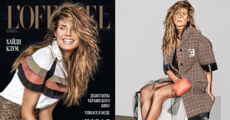 Potargana Heidi Klum suszy zęby na ukraińskiej okładce