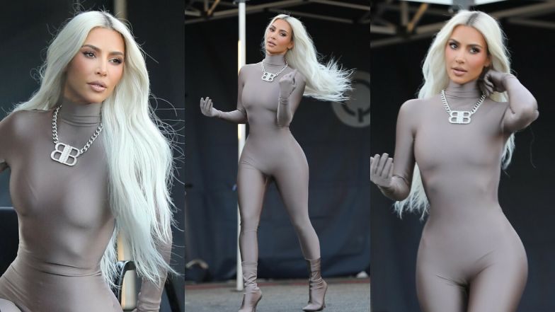 Kim Kardashian eksponuje szczupłą sylwetkę na planie reklamy