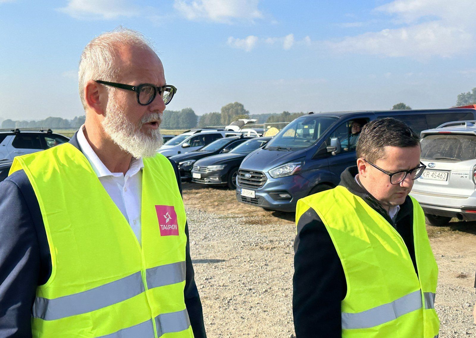 Grzegorz Lot, prezes firmy Tauron Polska Energia i Miłosz Motyka, minister energii
