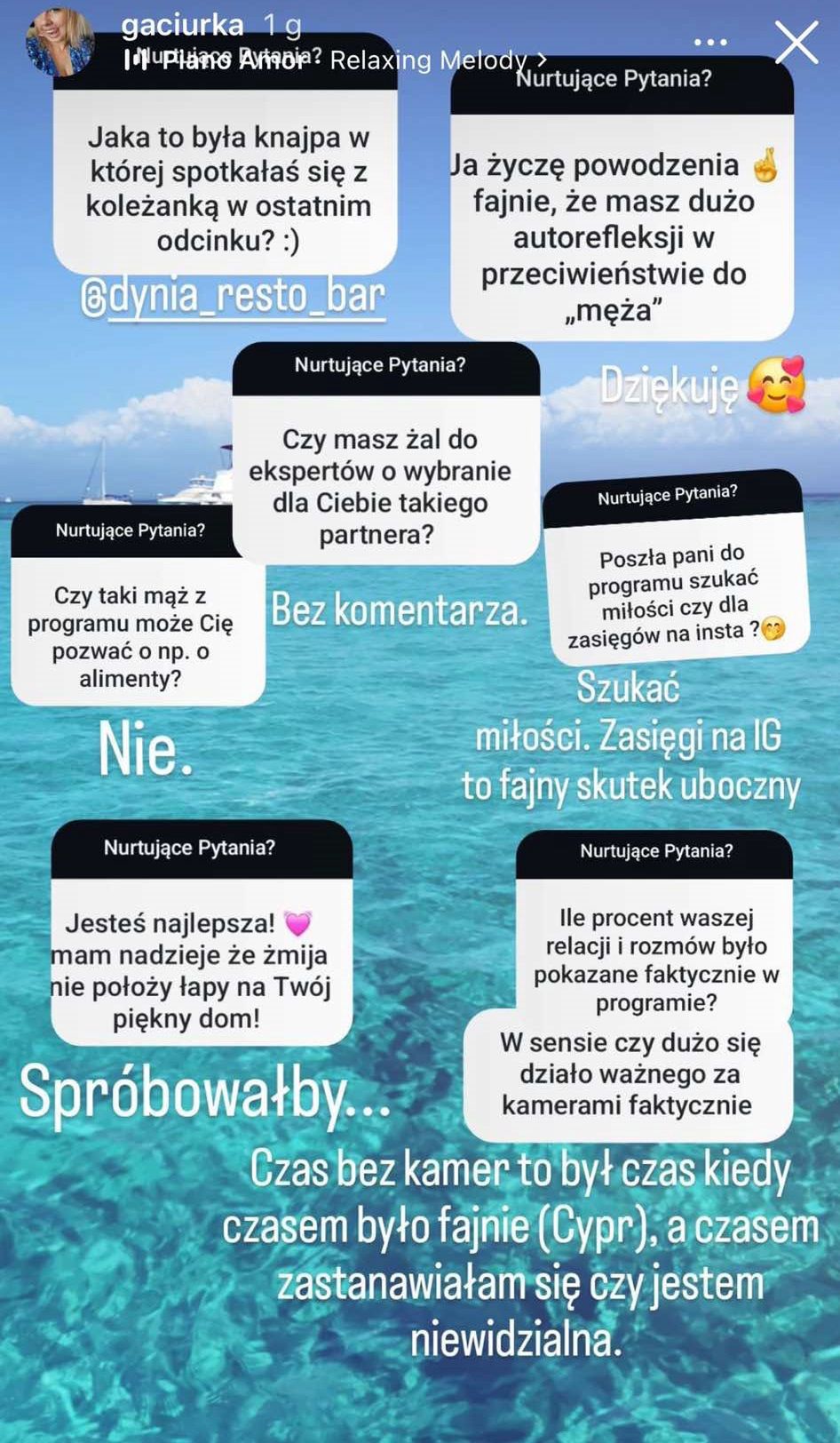 Wpis Agaty Miechowskiej na Instagramie