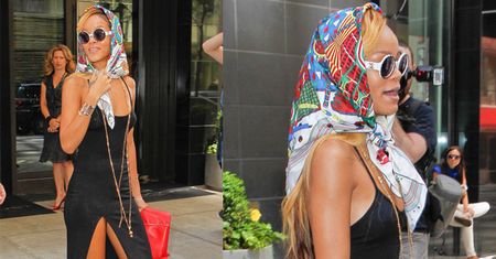 Rihanna z chustką na głowie! SEKSOWNA?