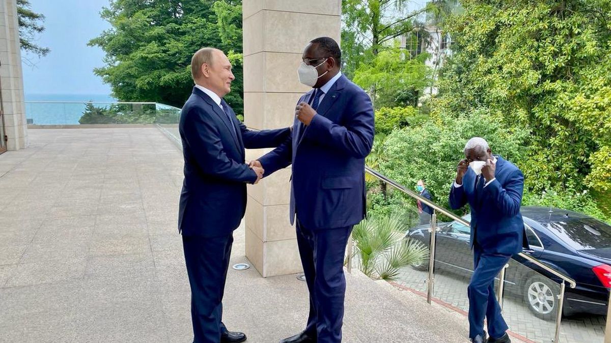 Władimir Putin i Macky Sall