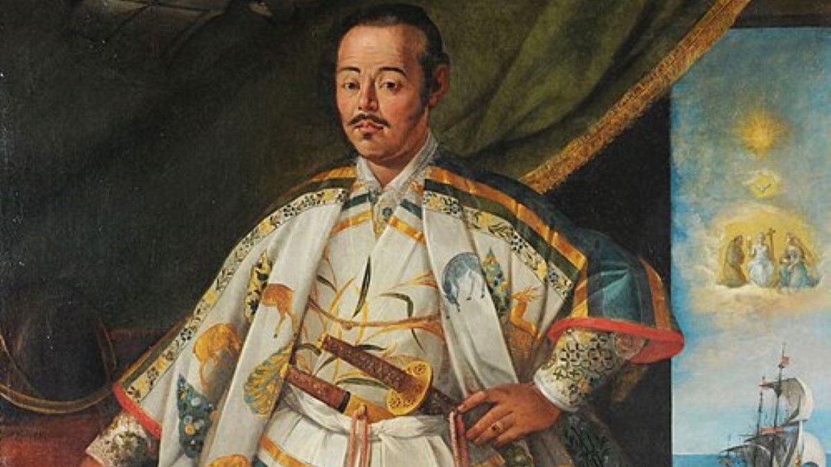 Hasekura Tsunenaga, japoński poseł przyjęty przez Pawła V. Portret z 1615 roku.