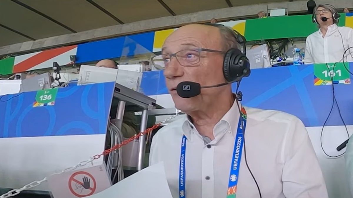 Dariusz Szpakowski w czasie finału Euro 2024