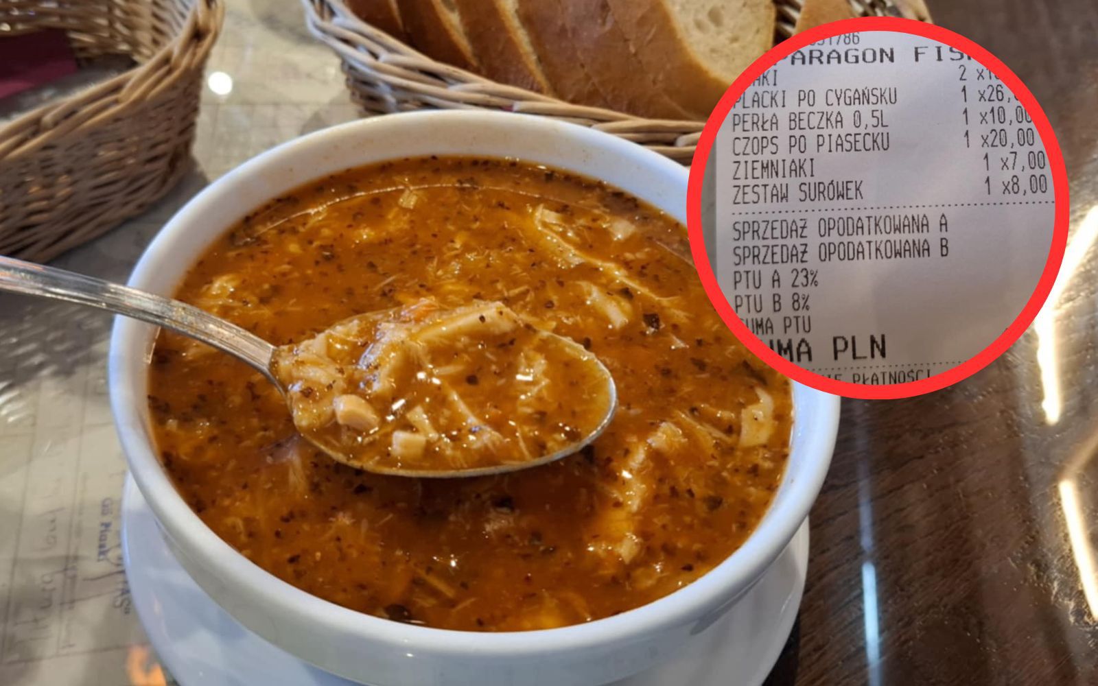Flaki z restauracji Rarytas w Piaskach
