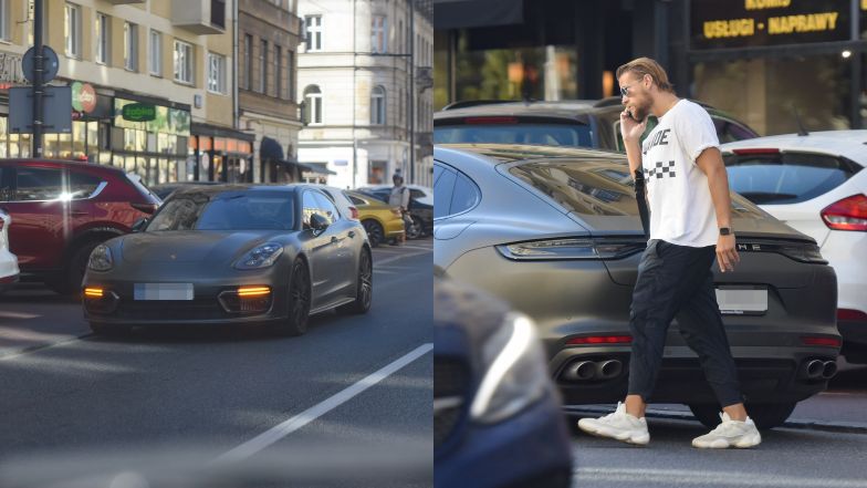 Sebastian Fabijański dwukrotnie parkuje porsche w niedozwolonym miejscu