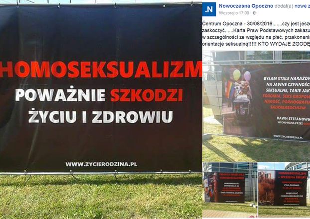 Mieszkańcy Opoczna oburzeni wystawą "Homoseksualizm = wczesna śmierć"
