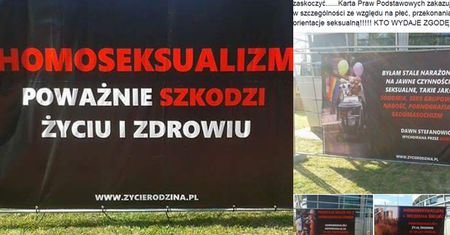 Mieszkańcy Opoczna oburzeni wystawą "Homoseksualizm = wczesna śmierć"