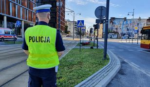 Wypadek w Łodzi. Pijany motocyklista w szpitalu. Pasażer zmarł