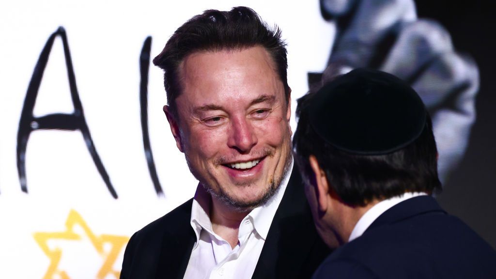 Elon Musk In Krakow, Poland
Elon Musk, owner of Tesla and the X (formerly Twitter) platform, attends a symposium on fighting antisemitism titled 'Never Again : Lip Service or Deep Conversation' in Krakow, Poland on January 22nd, 2024. Musk, who was invited to Poland by the European Jewish Association (EJA) has visited the Auschwitz-Birkenau concentration camp earlier that day, ahead of International Holocaust Remembrance Day.  (Photo by Beata Zawrzel/NurPhoto via Getty Images)
NurPhoto
cracow, conference, symposium, antisemitism, jew, jewish, european, polish, elon, david, star, tesla, x platform, never again: lip service or deep conversation, january 22nd, european jewish association, eja, auschwitz-birkenau, beata zawrzel, nurphoto, fighting antisemitism, jewish community, holocaust education, tech entrepreneur, historical awareness, remembrance, jewish history, activism, corporate responsibility