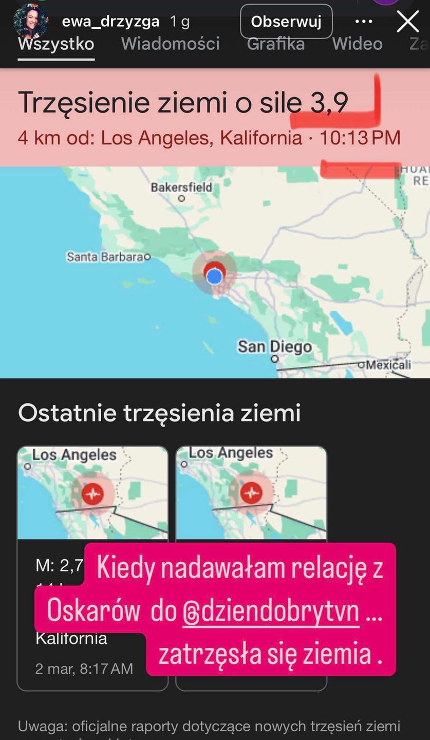 Ewa Drzyzga relacjonowała Oscary wprost z LA