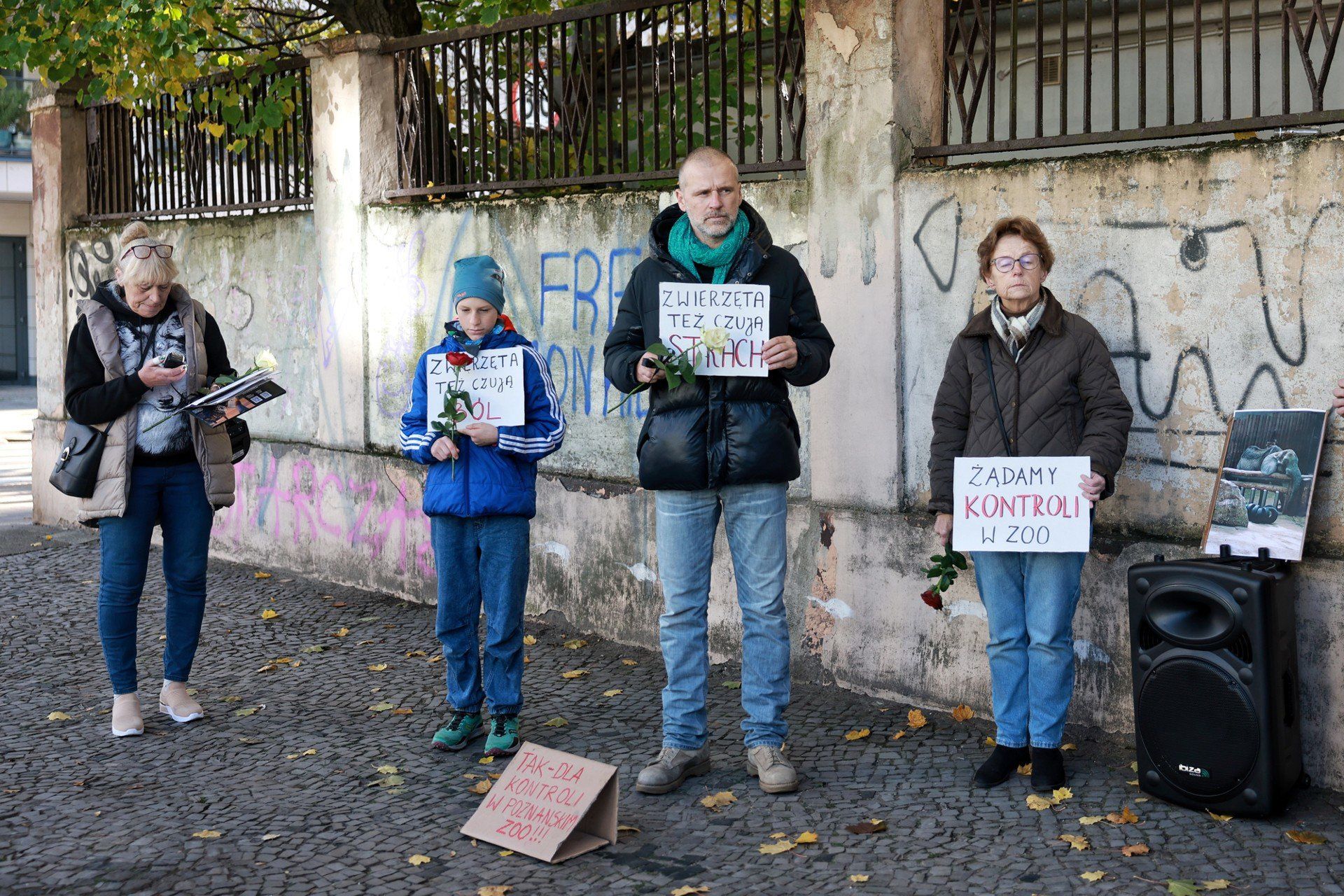 Protest pod Starym Zoo w Poznaniu