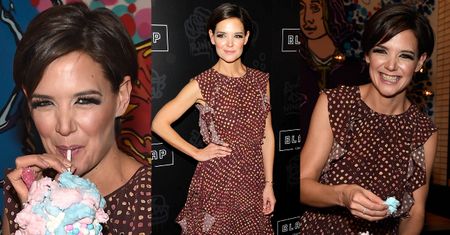 Szczęśliwa Katie Holmes zrobiła sobie milkshake'a