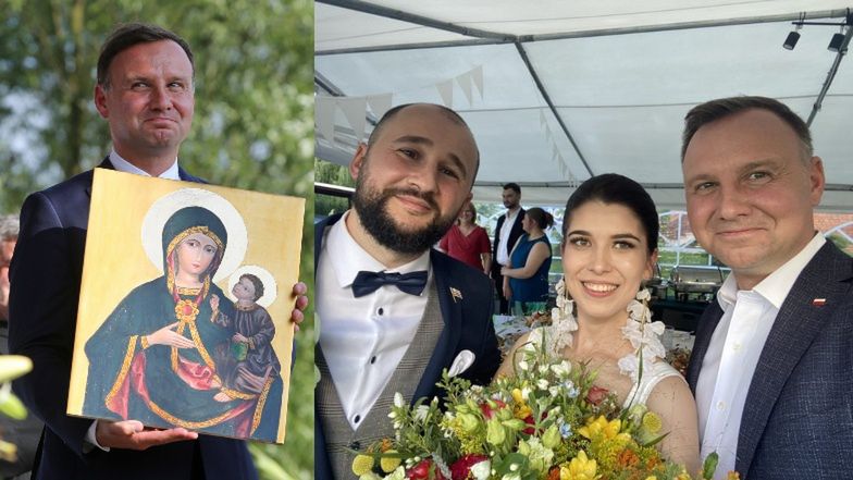 Andrzej Duda robi kampanię na podkarpackim weselu