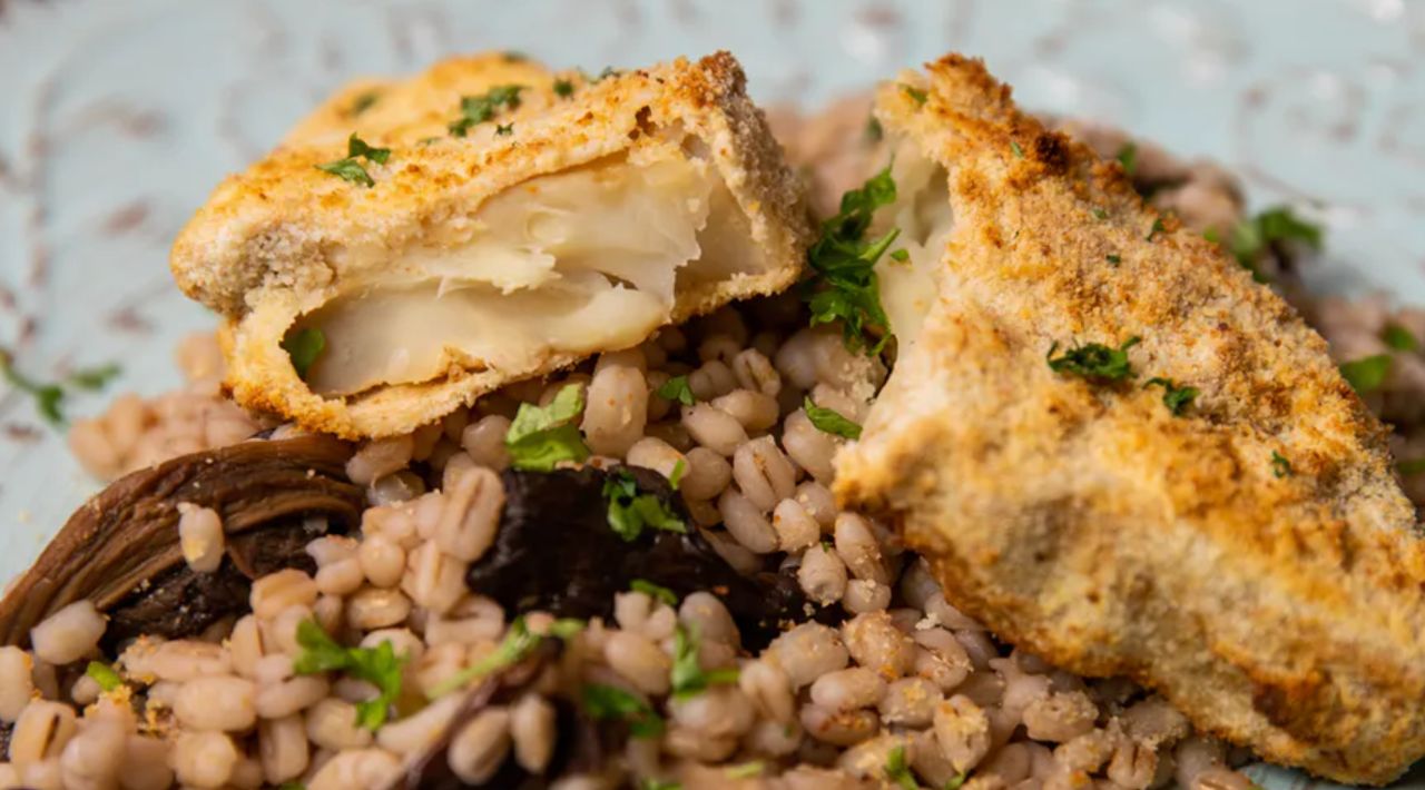 Fried celery in batter is a great imitation of fish.