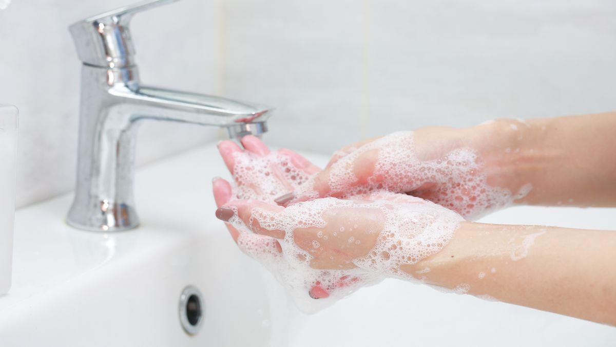 Washing hands with soap under the faucet with water.
hands, washing, wash, hand, soap, water, sanitary, hygiene, clean, healthy, health, liquid, foam, wet, bathroom, personal, tap, washroom, stream, run, cleanliness, bacteria, pour, crane, purely, body, kid, skin, soapy, good, bowl, cream, chrome, bubbles, cleansing, fingers, microbes, rinse, lather, technician, cleanse, palms, hygienic, foamy, under, woman, female, closeup, running, infection