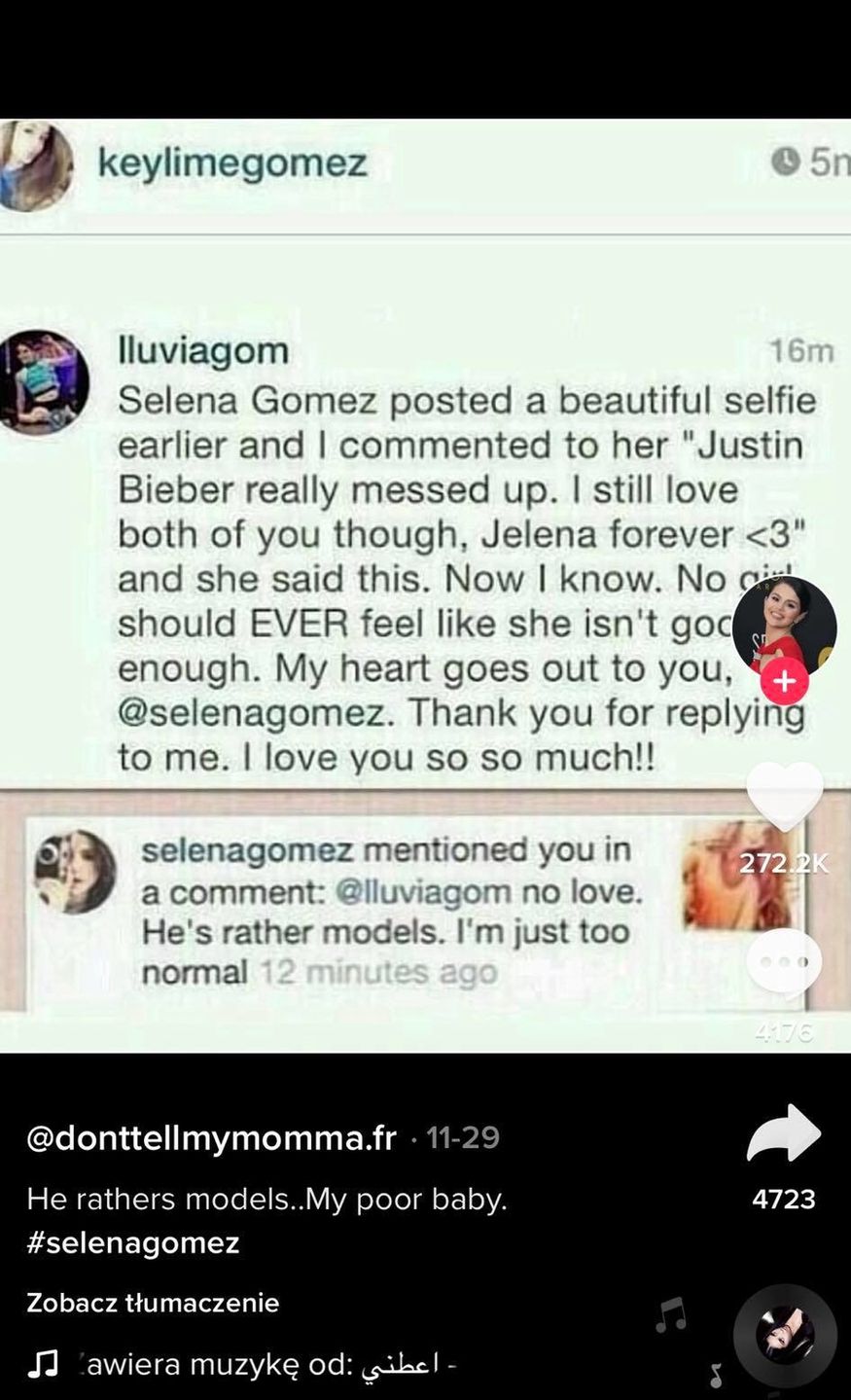Odpowiedź Seleny Gomez